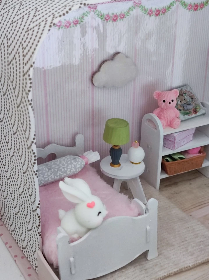 maison de poupee valise chambre d'enfant dollhouse Idéale Pour Sylvanians  - Photo 4/4