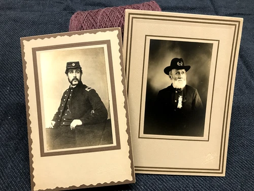 CIVIL WAR SOLDIER PHOTOGRAPHS - WIA MASSACHUSETTS SHARPSHOOTER - ALBUMENS