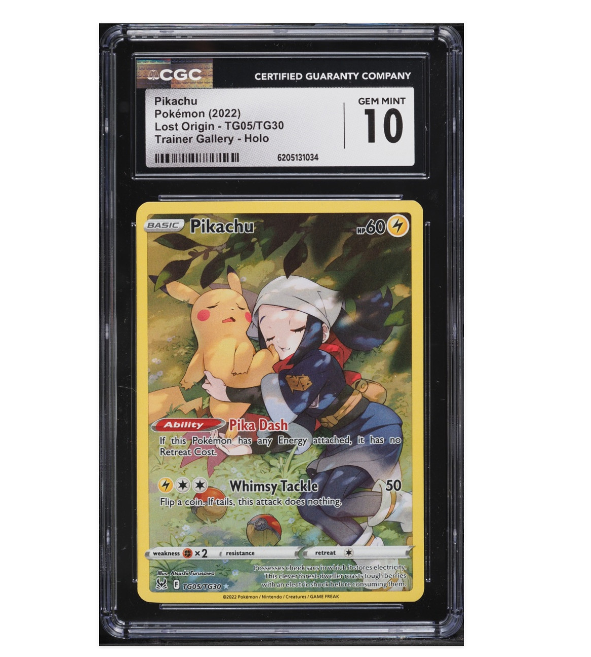 Pikachu TG05/TG30 Swsh11: Lost Origin Trainer Gallery Holo - CGC 10 💎 GEM MINT