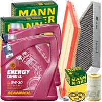 Mann INSPEKTIONSPAKET+10L Mannol NRG 5W30 ÖL Passend FüR Mercedes Vito 190-258PS