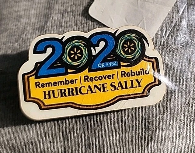 2020 "Remember/Recover/Rebuild Hurricane Sally Lapel/Hat Pin Collectible 