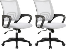  Ergonomic Office Chair  Mid-Back Swivel Desk Chair  Breathable Backrest  Lu