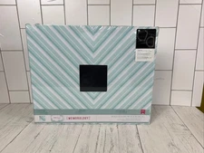 Dear Lizzy Memorology 12x12 American Craft D-Ring Scrapbook Aqua Chevron New