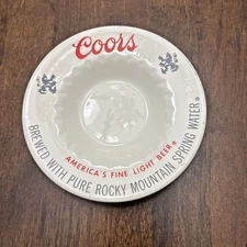 Vintage Coors Beer Ceramic Ashtray Barware Decor America's Fine Light Beer 6 In