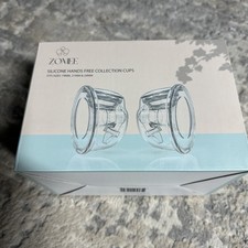 Zomee Silicone Hands Free Collection Cups 8Oz Fits Sizes 19mm,21mm,24mm, NIB