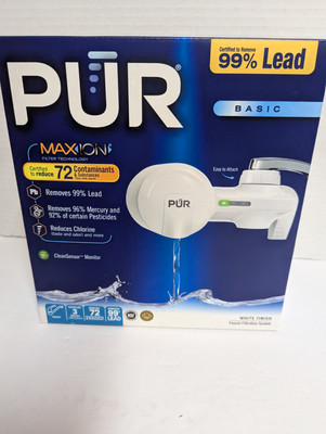 PUR MAXION Basic Faucet Filtration System White Finish. New in Box