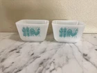 Vintage Pyrex Amish Butterprint Refrigerator Dish 501 Set of 2