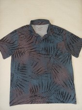 Under Armour The Playoff Polo Shirt Mens XL Blue Black Abstract Striped Perform