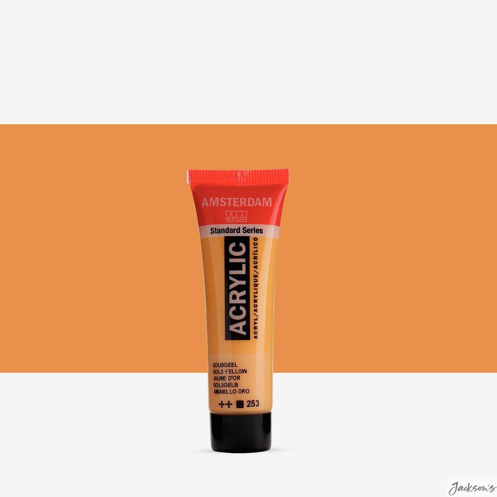 Royal Talens Amsterdam Standard Acrylic Paint 20ml Gold Yellow For Artists