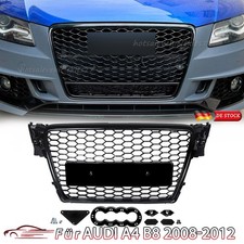 Kühlergrill Waben Sport Grill Glanz Schwarz Wabengrill für Audi A4 B8 2008-2012