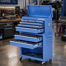 58 Drawer Rolling Tool Chest With Wheels 2-in-1 Large Toolbox Lockable Cabinet