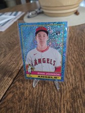 Ryan Johnson Angels 2025 Topps Chrome Blue Sparkle RC Angels No. 694