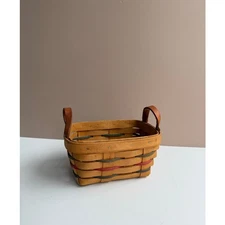 Vintage 1998 Longaberger Small Tea Basket | Signed Woven Traditions Collectible