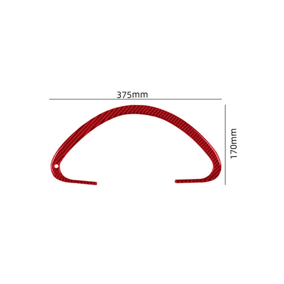 For Mercedes-Benz E-Class W211 2003-2009 Carbon Fiber Red Cover Trim Speedometer - Image 2 of 4