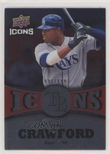 2009 Upper Deck Icons Icons Red 991/999 Carl Crawford #IC-CR fm0