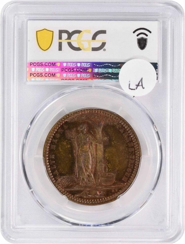 (1796) AE Medal Castorland Restrike Plain Edge MS64BN PCGS - Image 2 of 2