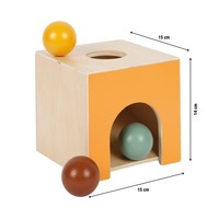 Kugelkasten Montessori Lernspielzeug Holz 3 Kugeln Motorikspielzeug 12744