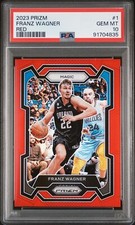 2023 Panini Prizm FRANZ WAGNER Red /299 PSA 10 GEM MINT Orlando Magic POP 1