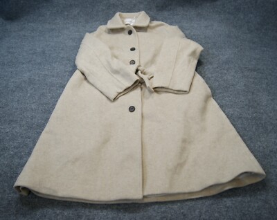 Aha Selected Coat Women's Size XLarge Beige Single Breasted Belted Coat