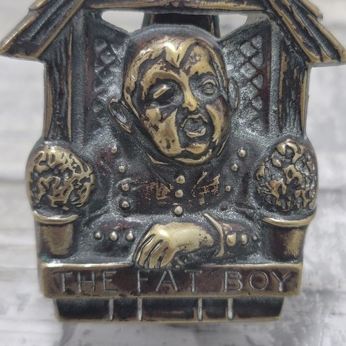 Llamador de puerta de metal fundido vintage Dicken's The Fat Boy - Imagen 2 de 13