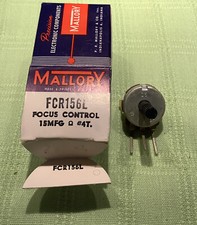 mallory FCR156L tv focus control 15mfg ohms #4T