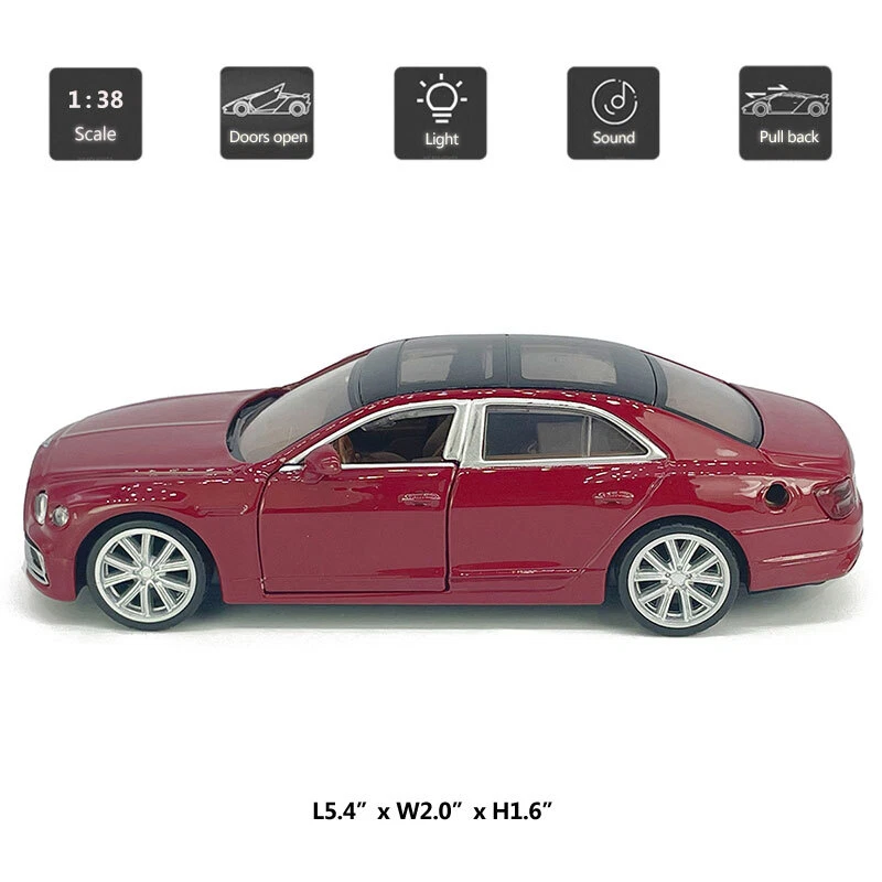 1:38 Bentley Flying Spur Model Car Diecast Toy Cars Toys for Kids Boys Gifts Red - Image 2 of 4