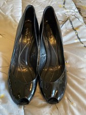 Kate Spade Black Patent Peep Toe Heels Size 9