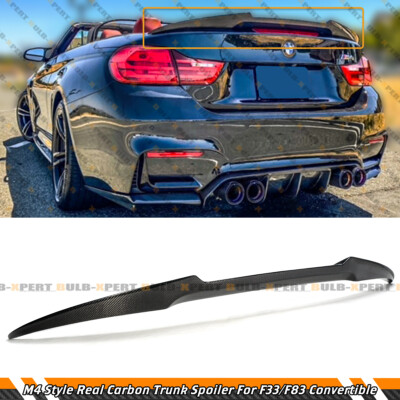 FOR 2014-2020 BMW F33 F83 CONVERTIBLE CARBON FIBER TRUNK SPOILER WING- M4 STYLE