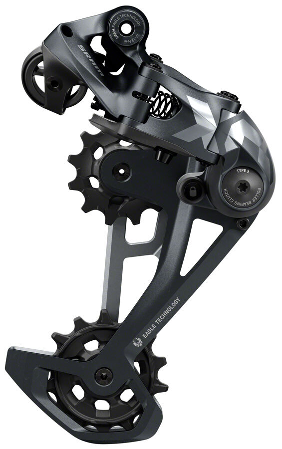Задний переключатель SRAM X01 Eagle - 12-ступенчатый, с удлиненной рамой, максимальная нагрузка 52 т, Lunar
