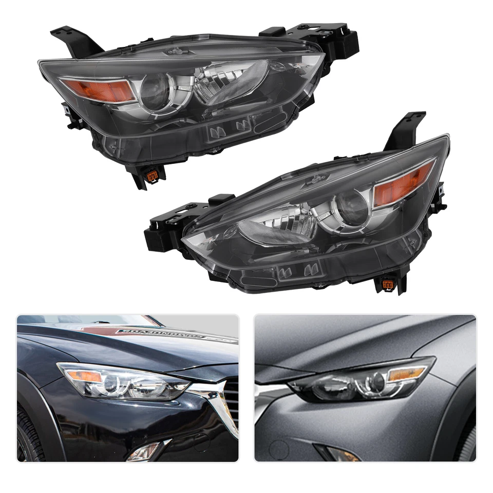 For 2016-2022 Mazda CX-3 Headlight Halogen Headlamps w/o LED DRL Left&Right Pair Foto 2 de 4