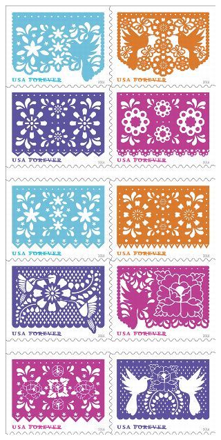 2016 47c Colorful Celebrations Patterns, Block of 10 Sc 2016 47c Colorful Celebrations Patterns, Block of 10 Sc