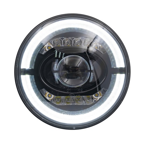 Pair 7''inch LED Headlight DRL Halo Ring+harness For Land Rover Defender 90/110 - Picture 5 of 12