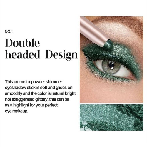 Eyeshadow Pen Double-head Eyeshadow Stick Shimmer Highlighter Pencil Pigment G0 - Picture 8 of 30