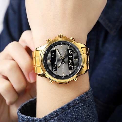 SKMEI Men Quartz Watch Silver Steel Digital Wristwatch Male Sport LED Watches - Picture 17 of 32