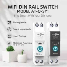 Tuya Wifi Smart Circuit Breaker Switch with Metering 63A1P Din Rail Remote Contr