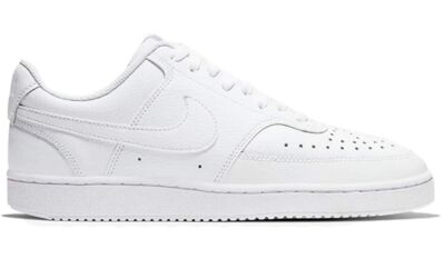 NIKE Damen Sport Fitness Freizeit Schuhe Court Vision Low Sneaker Weiß All White