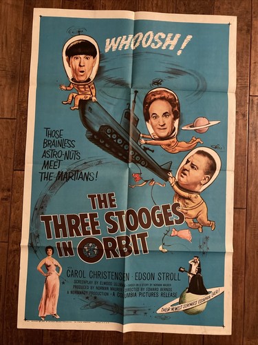 The Three stooges In Orbit - Original Movie Poster - 3 Stooges