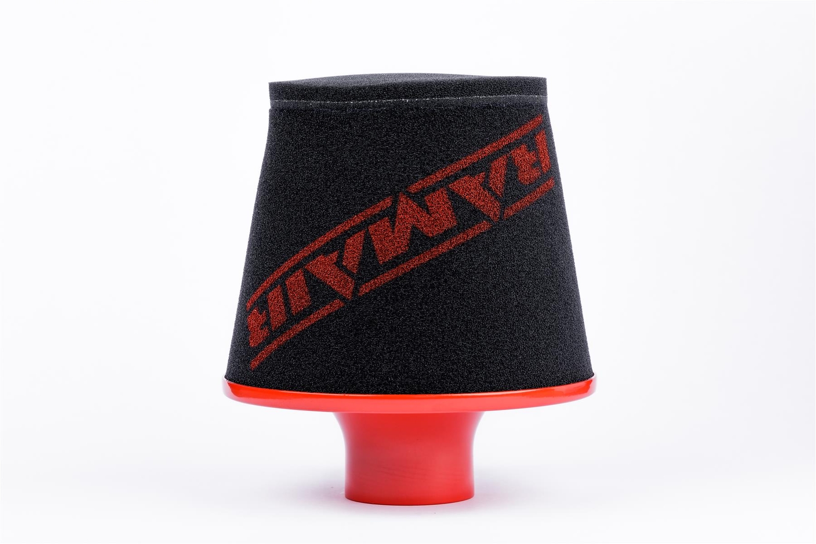 Ramair Large Aluminium Base Foam Air Filter Induction Intake 80Mm Od Neck In Red