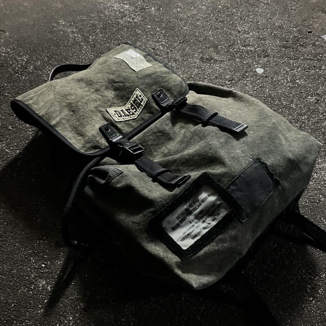 Diesel Men 00 S Archive Military Backpack Dark Green Luxury