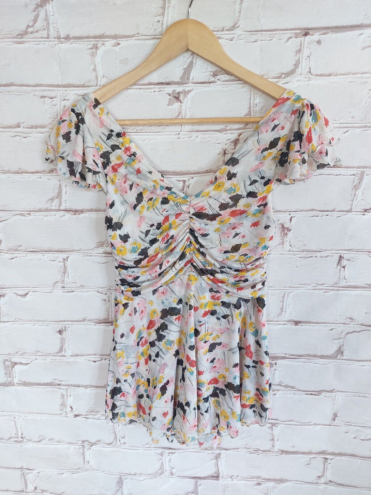 Chemisier Diane Von Furstenberg En Soie Violette - Froncé, Perles Et Col Rond - Taille 10, Neuve Avec étiquettes