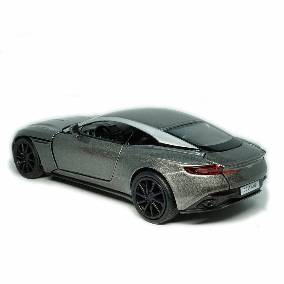 1:32 Aston Martin DB11 AMR Modelo Coche Aleación Diecast Vehículo de Juguete Colección Gris Foto 3 de 4