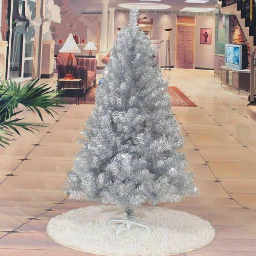 3-4ft 5ft 6ft 7ft Christmas Tree Undecorated Pink Purple Blue Gold Silver Black - Picture 16 of 24