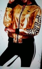 Victoria Secret Pink Collection GoldJacket Hot L SHERPA BLK COZY