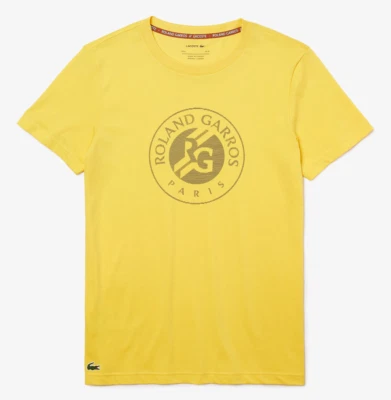 T-Shirt Lacoste Homme Coton Jaune T.S NEUVE+ETQ - Photo 1/4
