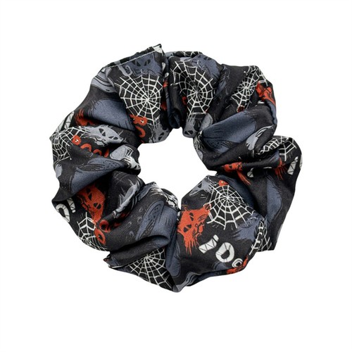 Fascia per capelli Halloween Scrunchies zucca teschio fantasma ragnatela alta elastica - Foto 6 di 32