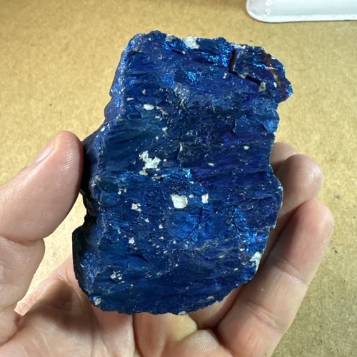 Grappolo di Cristalli Blu Profondo - 0,9 libbre, 3,75 "x2,5" - Possibile Quarzo Aura - Foto 12 di 19