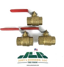 MAS, 1" WOG 600, LOT OF 3, 125G, CGA 3.16 BRASS, BALL, TRIM & DRAIN VALVE, NOS S