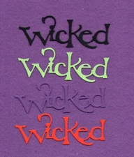 WICKED Halloween die cuts scrapbook cards