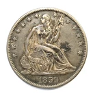 1859 O Seated Liberty Silver Half Dollar XF+ Extra Fine Details New Orleans