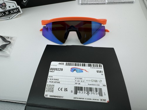 OAKLEY HYDRA NEON ORANGE WITH PRIZM SAPPHIRE BLUE SUNGLASSES OO9229-06 NEW - Picture 12 of 12